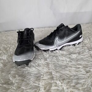 Nike Diamond Alpha Huarache NXT Baseball Cleats Black White Youth 5.5Y
